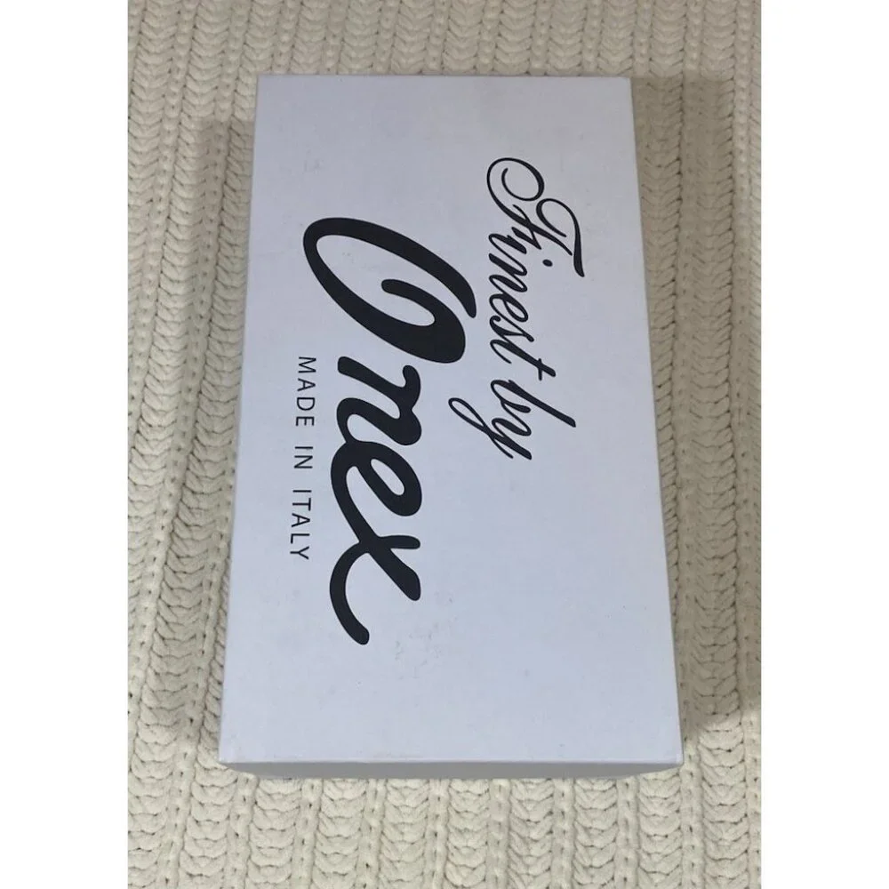 Onex Blanche Linen Stones Cork Wedge Sandals Shoes Made in Italy Womens 11 - Picture 12 of 13